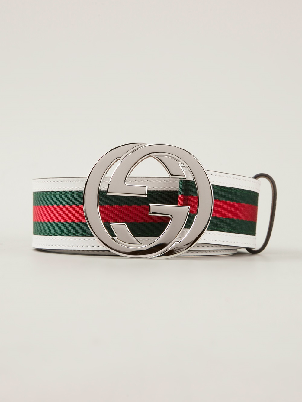 Gucci Striped Belt in White for Men - Lyst