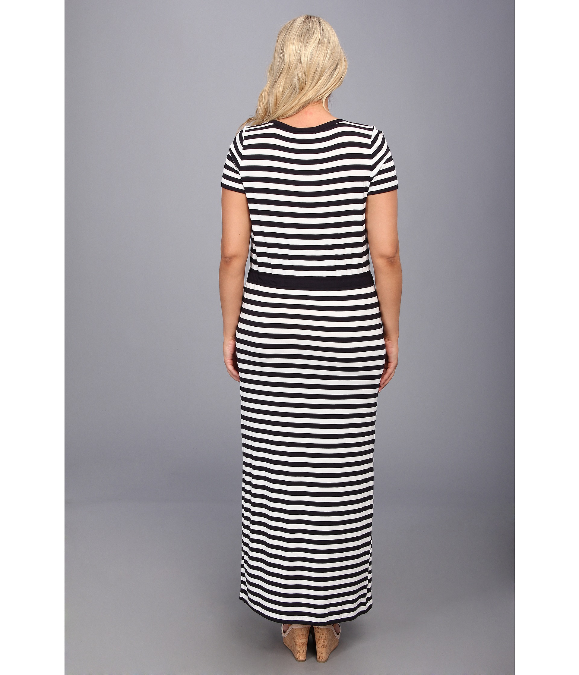 michael kors striped maxi dress
