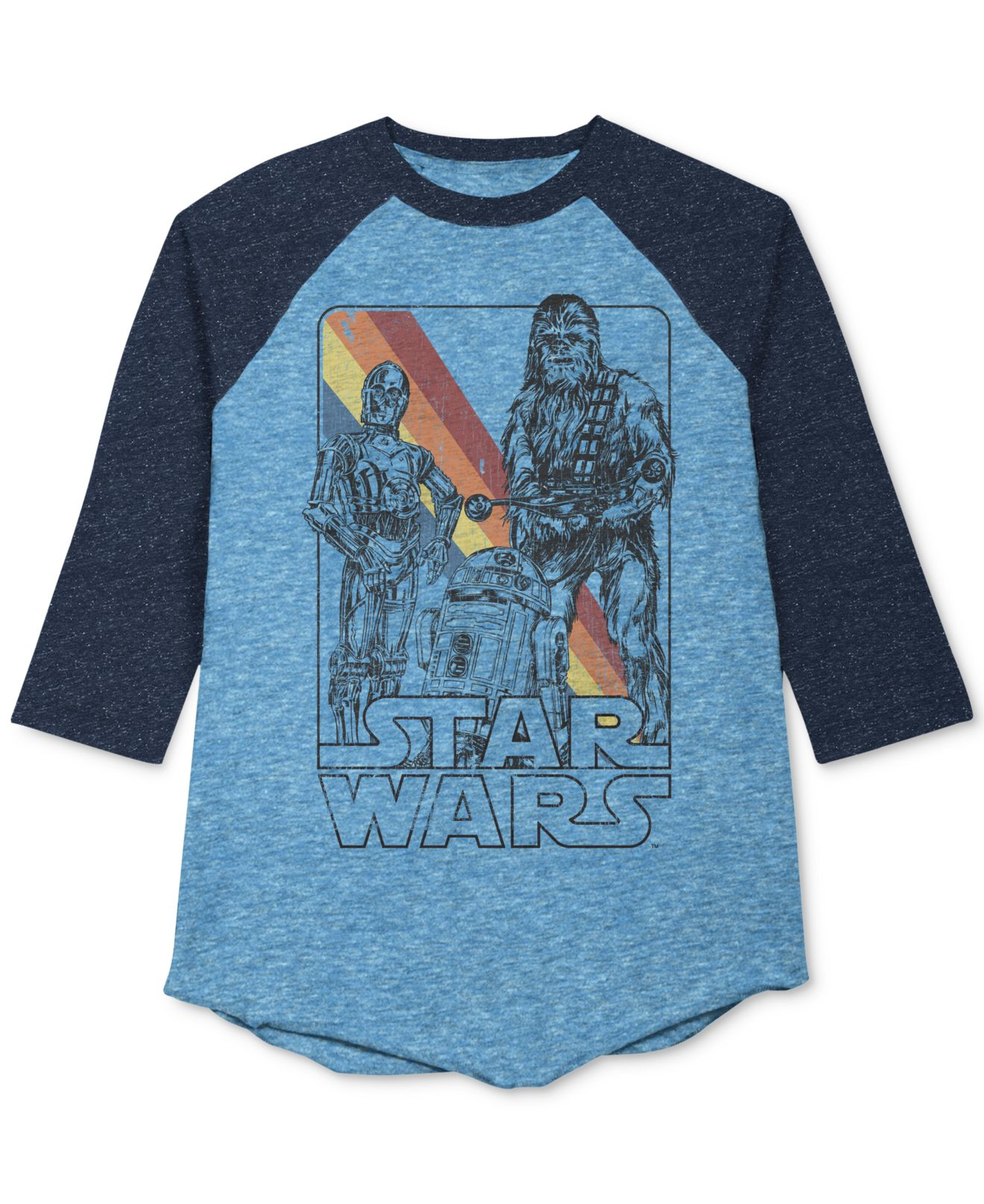 Jem Men's Star Wars Outsiders Graphic-print Raglan-sleeve T-shirt