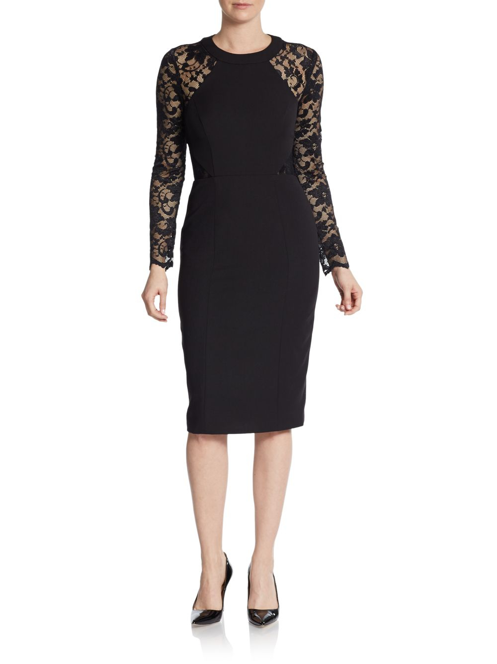 black lace sheath dress long sleeve dress Black lace sheath dress long sleeve dress jefferson city