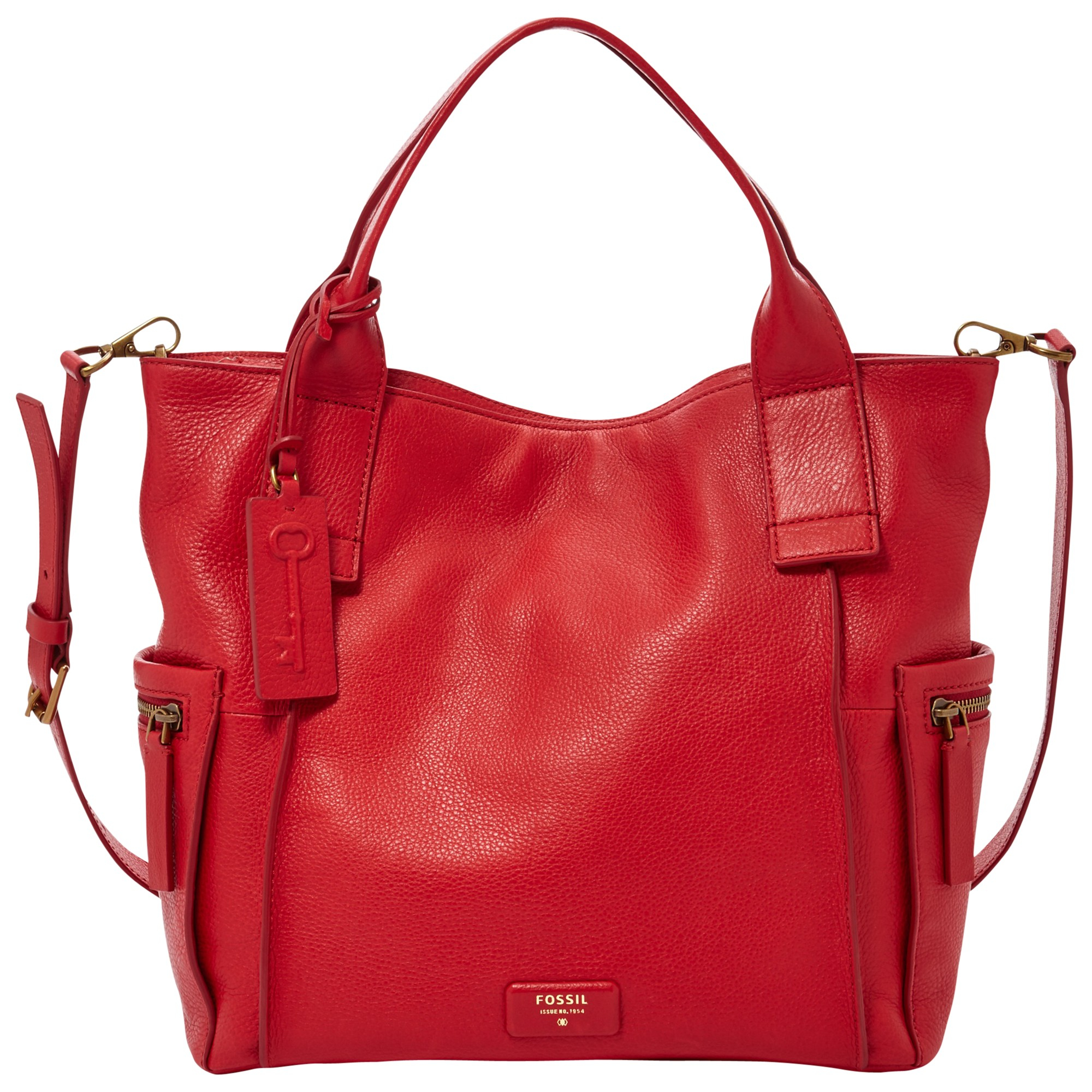Fossil Emerson Medium Leather Satchel in Red Lyst