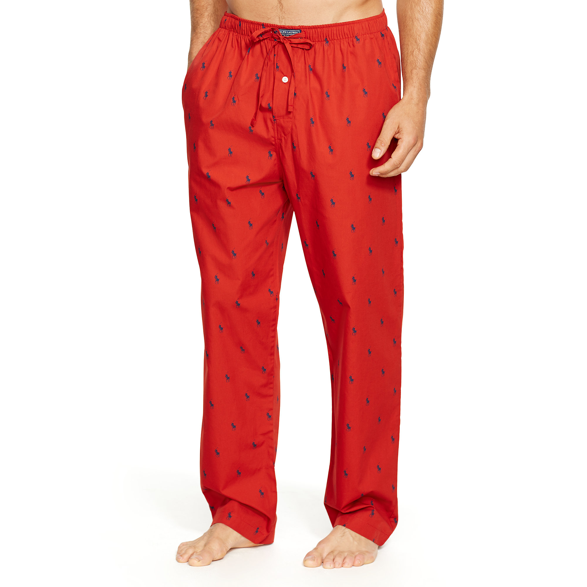 Polo Ralph Lauren Cotton Allover Pony Sleep Pant in Red for Men - Lyst