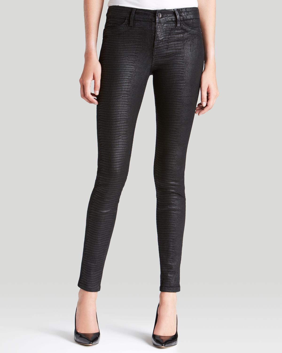 black snake print jeans