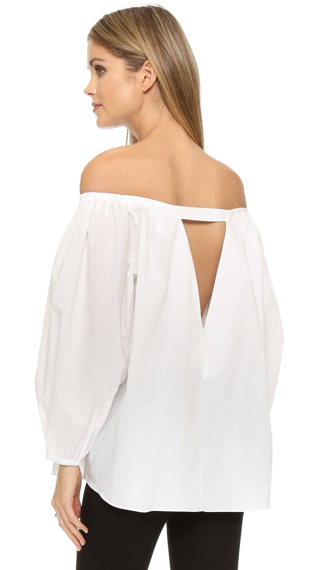 Lyst Blaque Label Off Shoulder Top in White