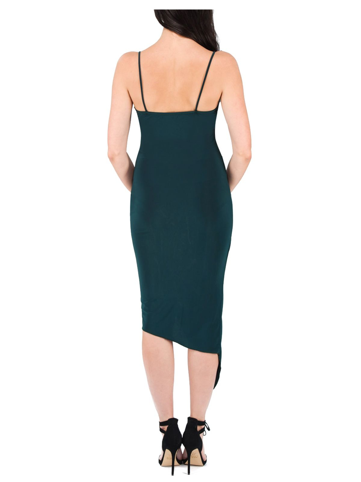 Jane norman Green Strappy Wrap Front Dress in Green | Lyst