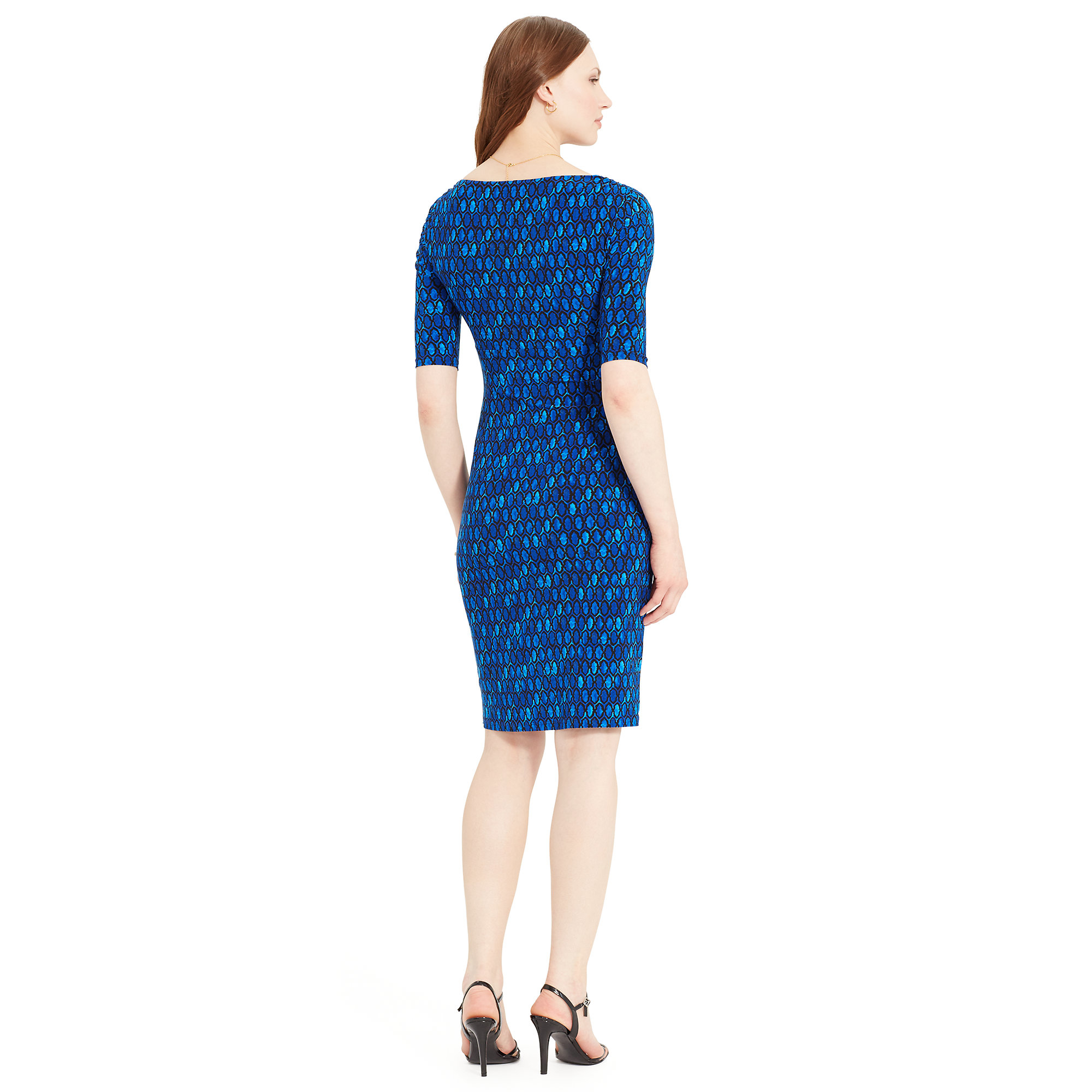 ralph lauren blue wrap dress