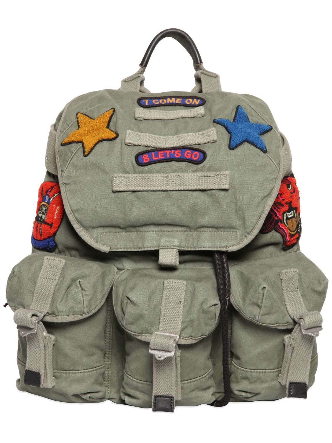 diesel canvas backpack