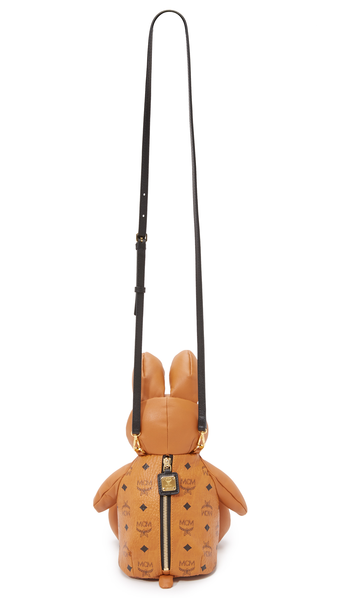 MCM Pink Visetos rabbit Crossbody Bag