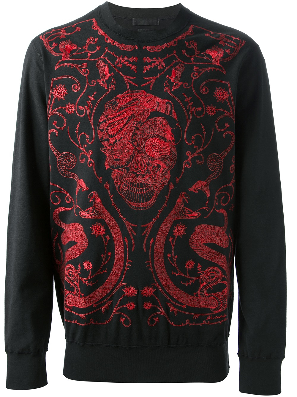 Lyst - Alexander Mcqueen Skull Pattern Sweatshirt in Black for Men