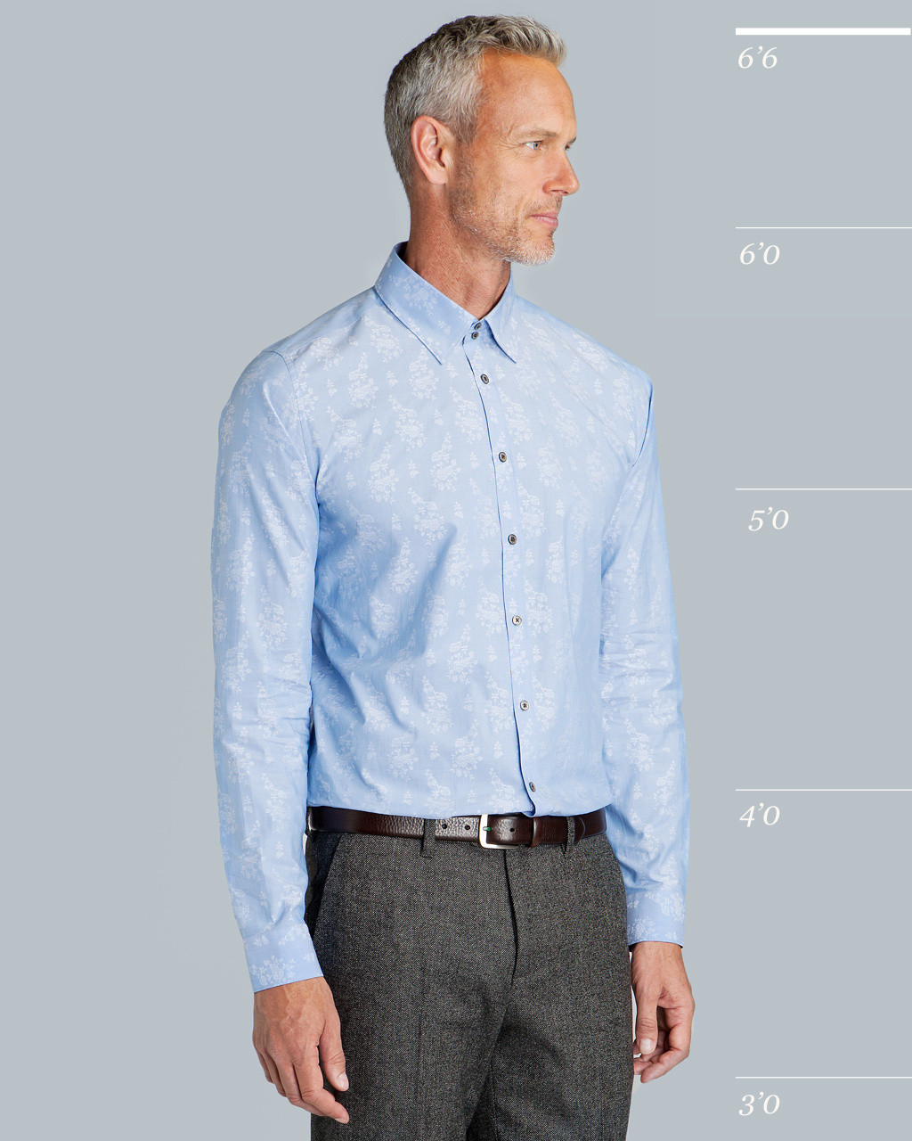 Ted Baker Floral Jacquard Shirt In Blue For Men Lyst