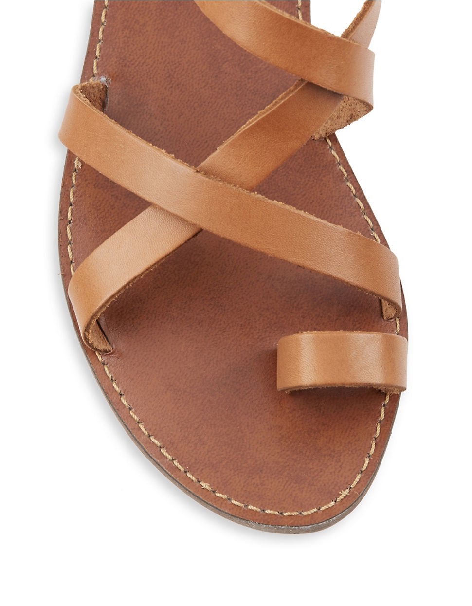 strappy sandals flat brown