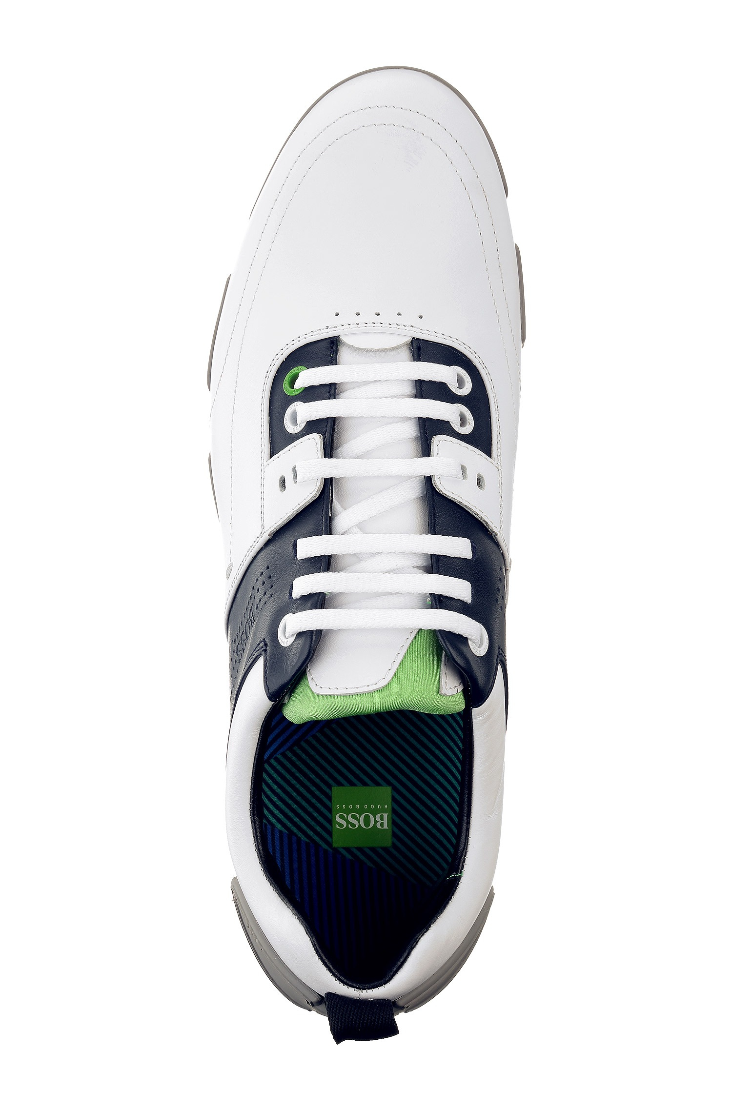 BOSS Green Leather Golf Shoes 'light Tech' With Breathable Ortholite  Footbed in White (Grey) for Men | Lyst Canada