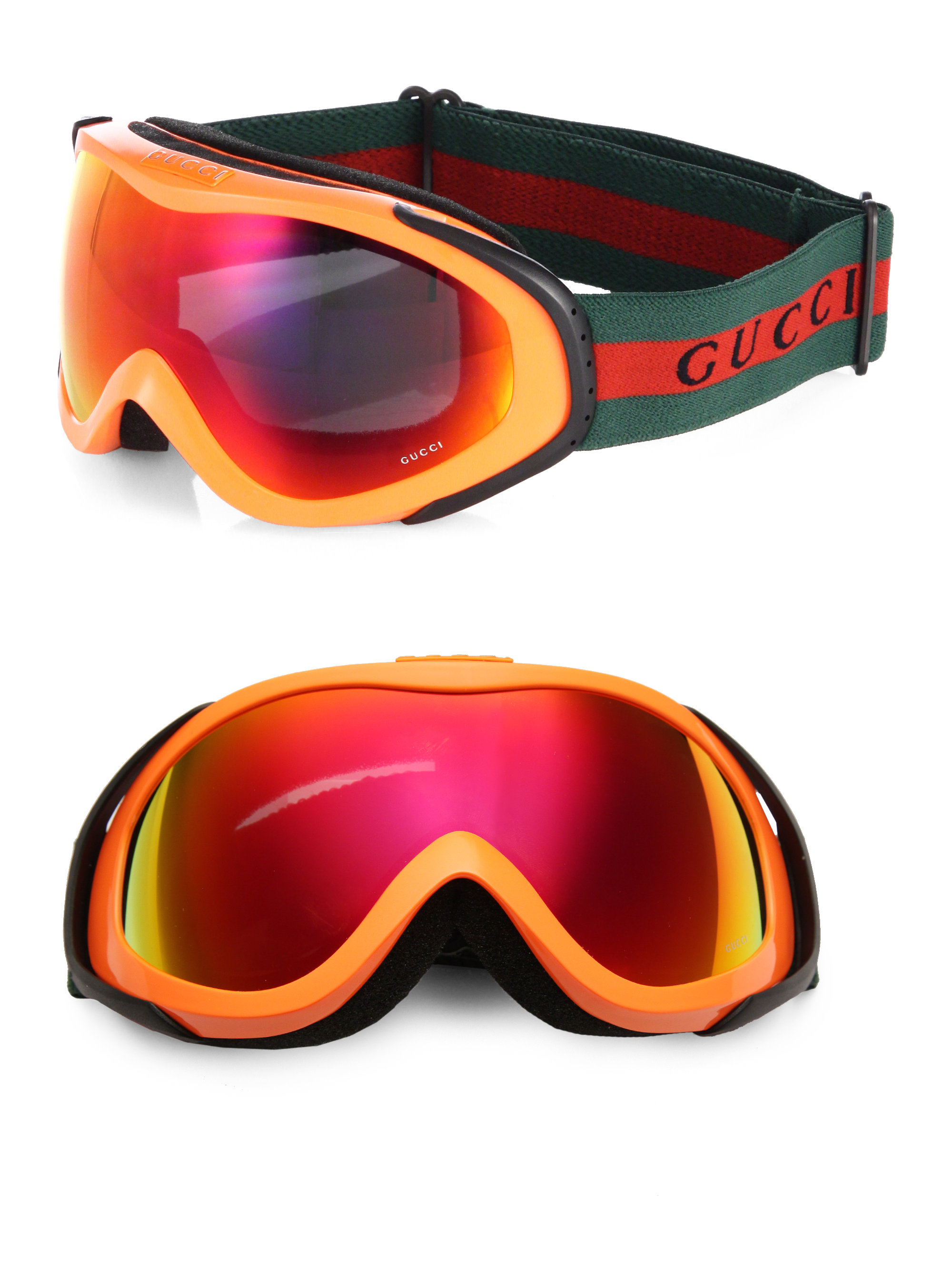 Gucci ski goggles in green injected