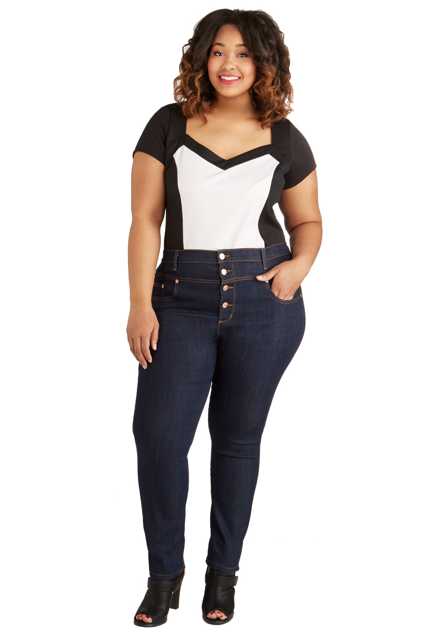 Modcloth Karaoke Songstress Jeans in Cropped Cut Plus Size in Blue Lyst
