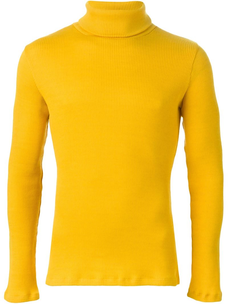 Raf Simons Roll Neck Sweater in Yellow & Orange (Yellow) for Men - Lyst