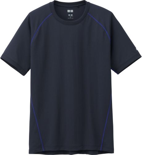 Uniqlo Men Dry Mesh Crew Neck Short Sleeve T Shirt in Blue for Men ...