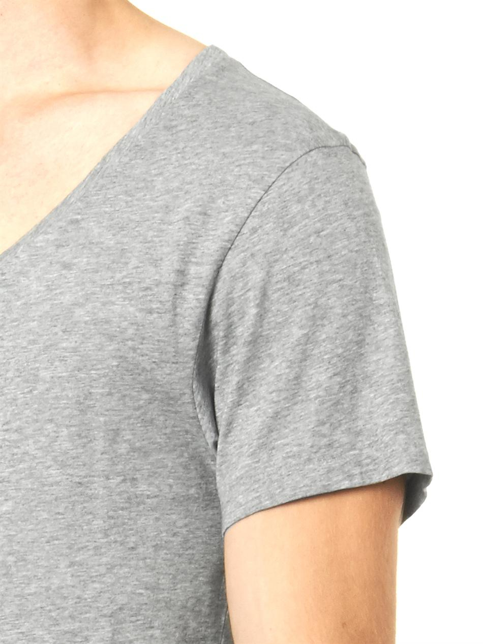 Acne Studios Men's Grey Limit Scoop Neck T-shirt 