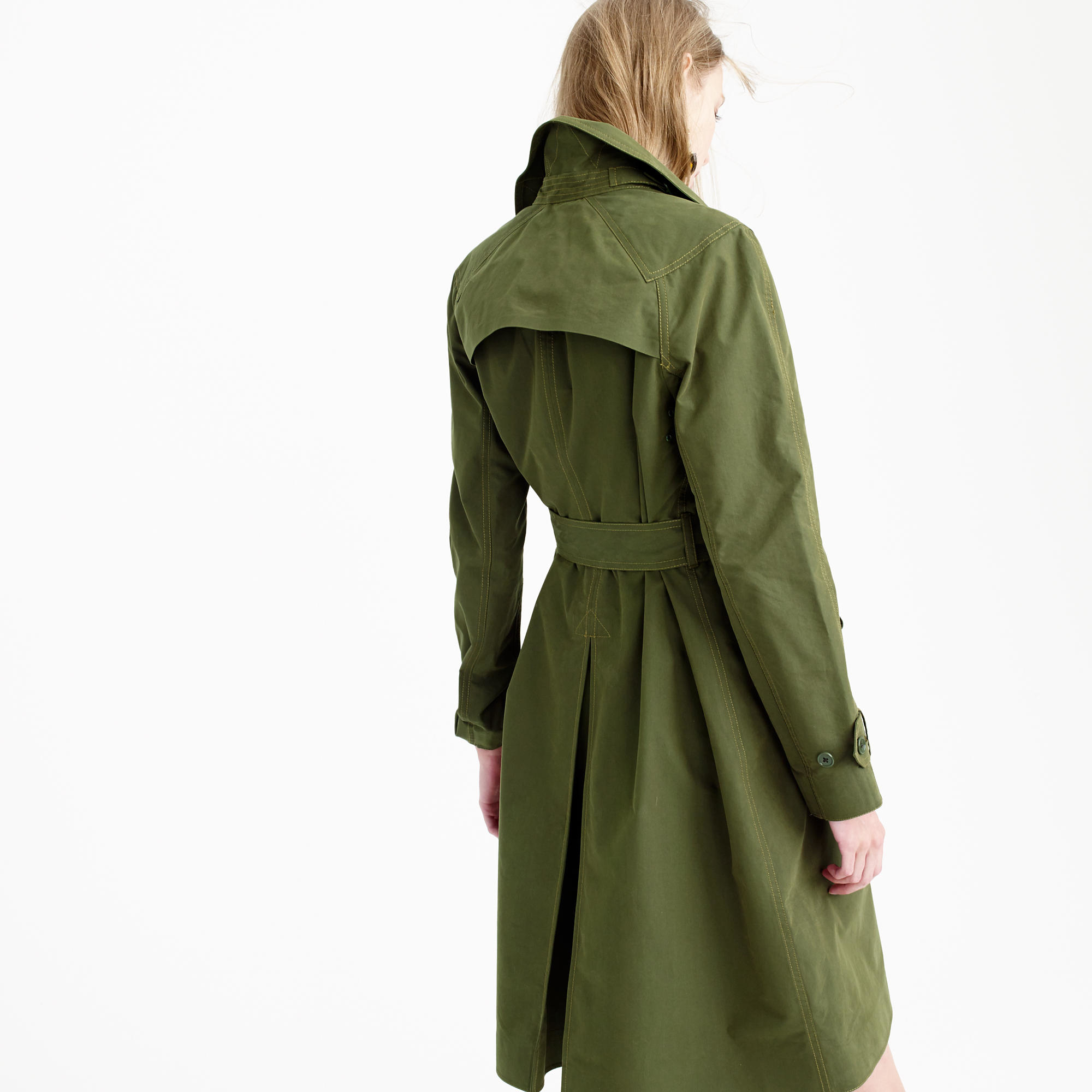 J.Crew Military Trench Coat in Green Lyst