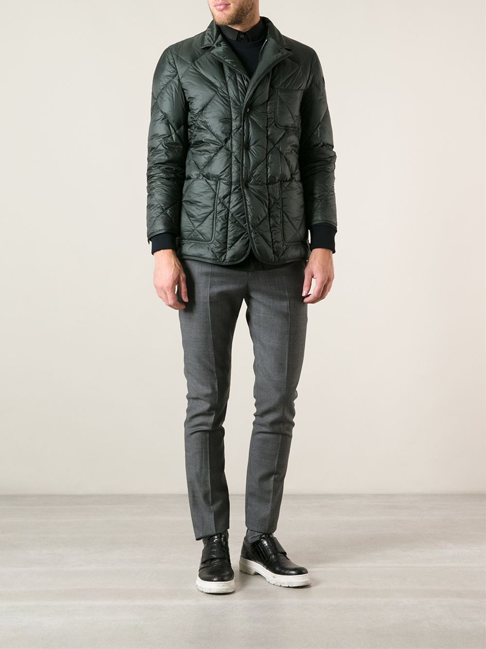 Moncler 'Norman' Padded Jacket in Green for Men | Lyst