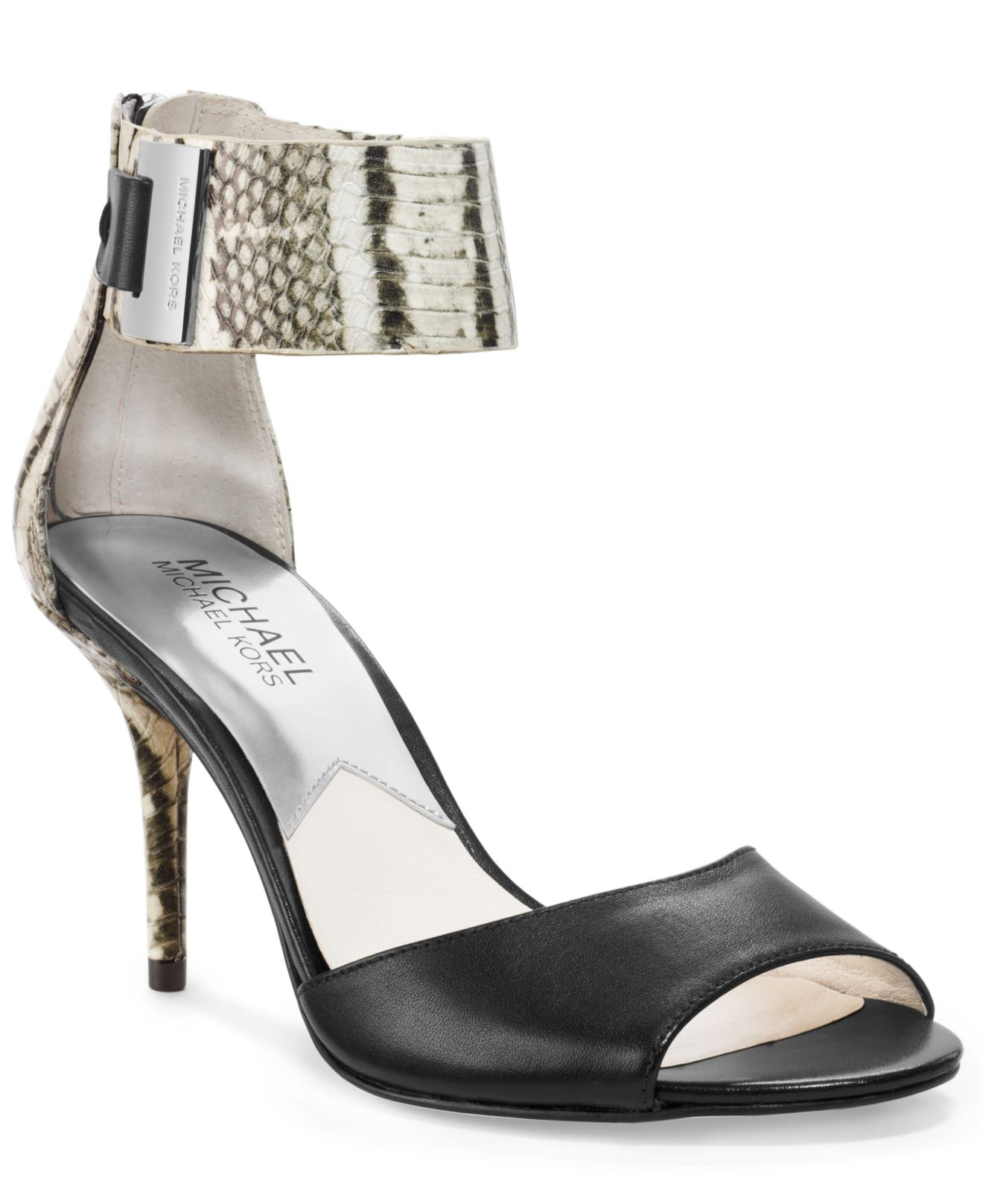 Lyst - Michael Kors Michael Guiliana Ankle Strap Pumps in White