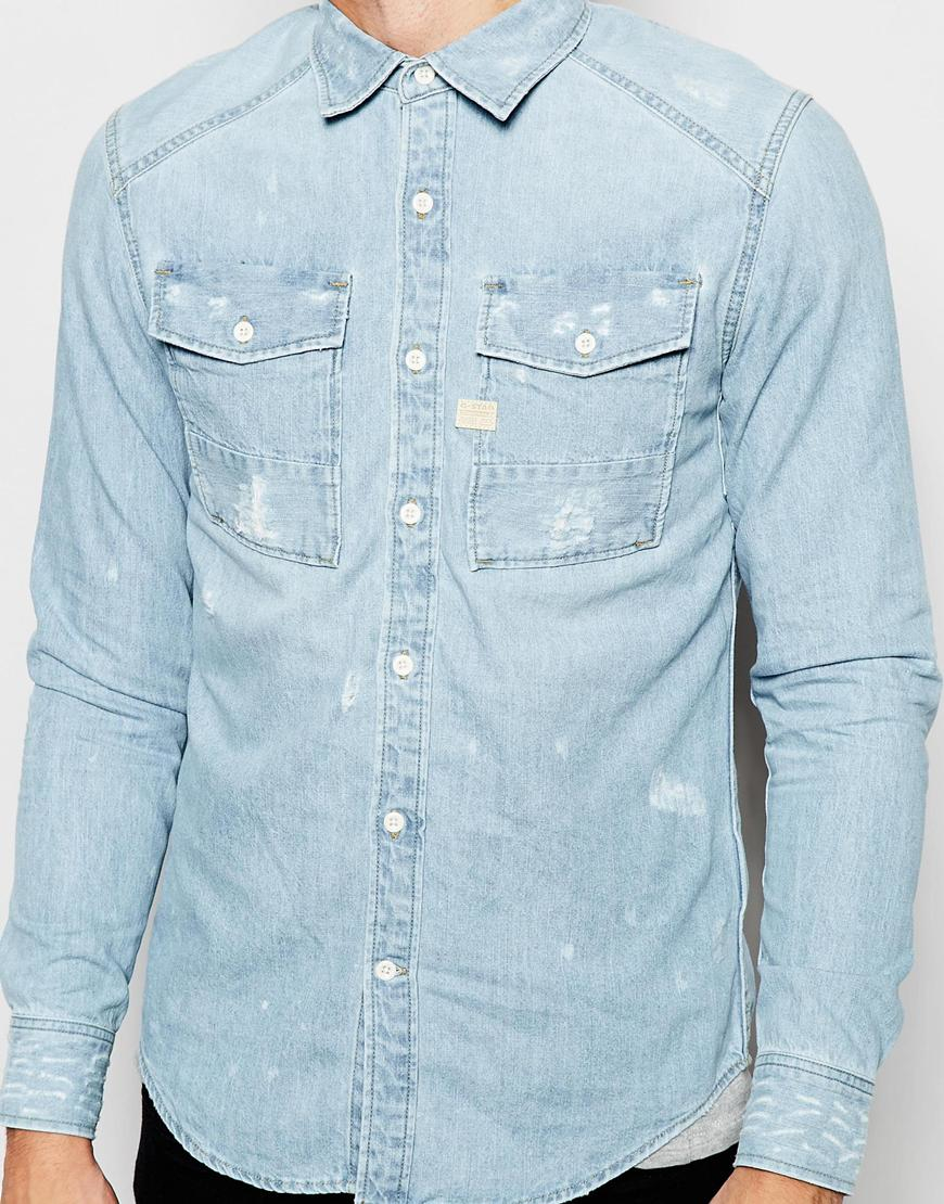 g star raw denim shirt