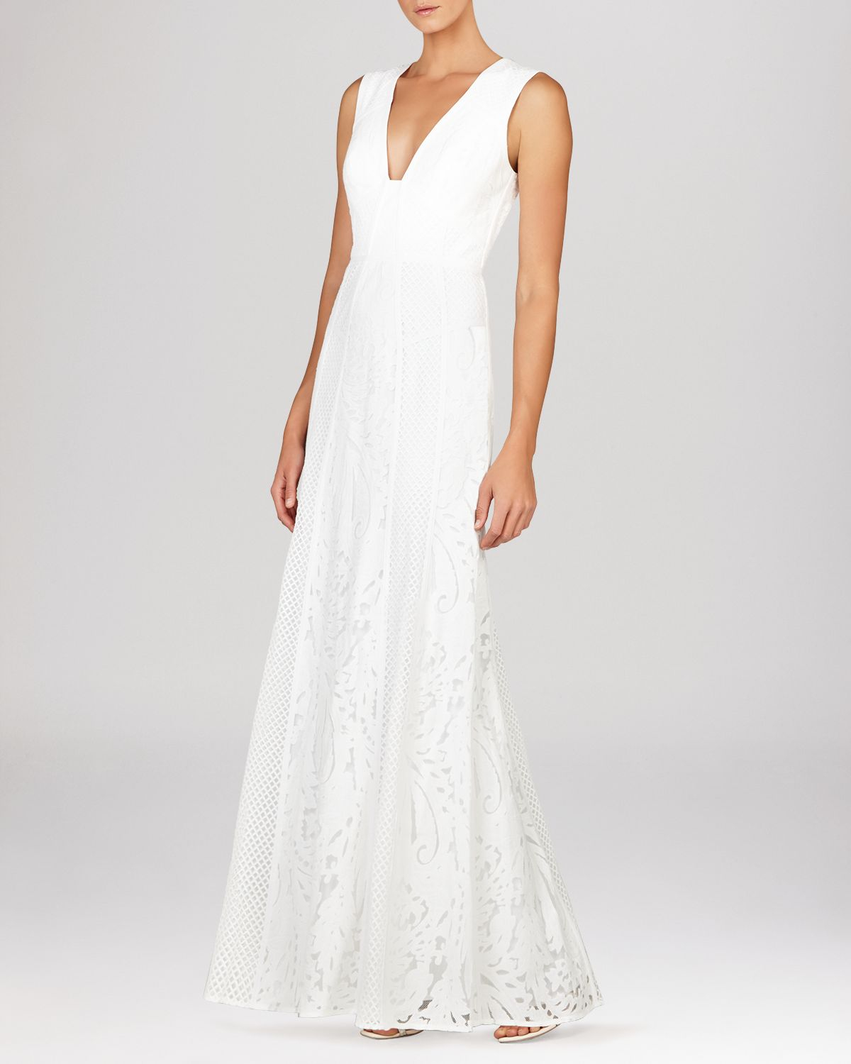 bcbgmaxazria white gown