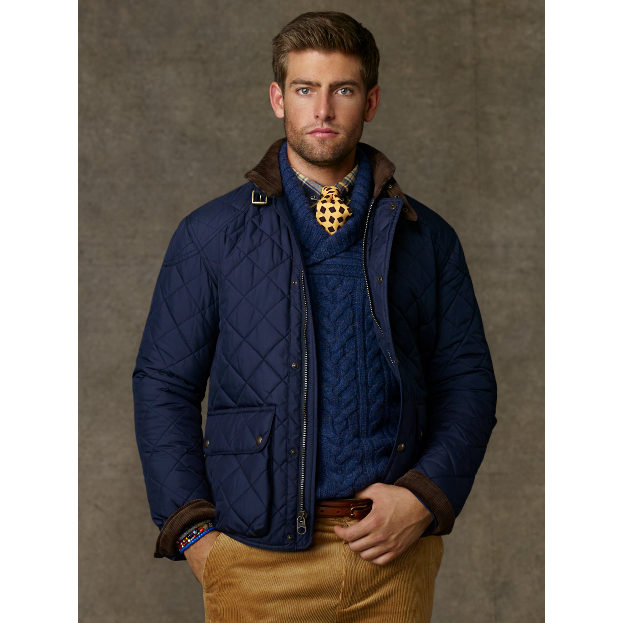 Polo Ralph Lauren Cadwell Quilted Bomber Jacket in Blue for Men - Lyst