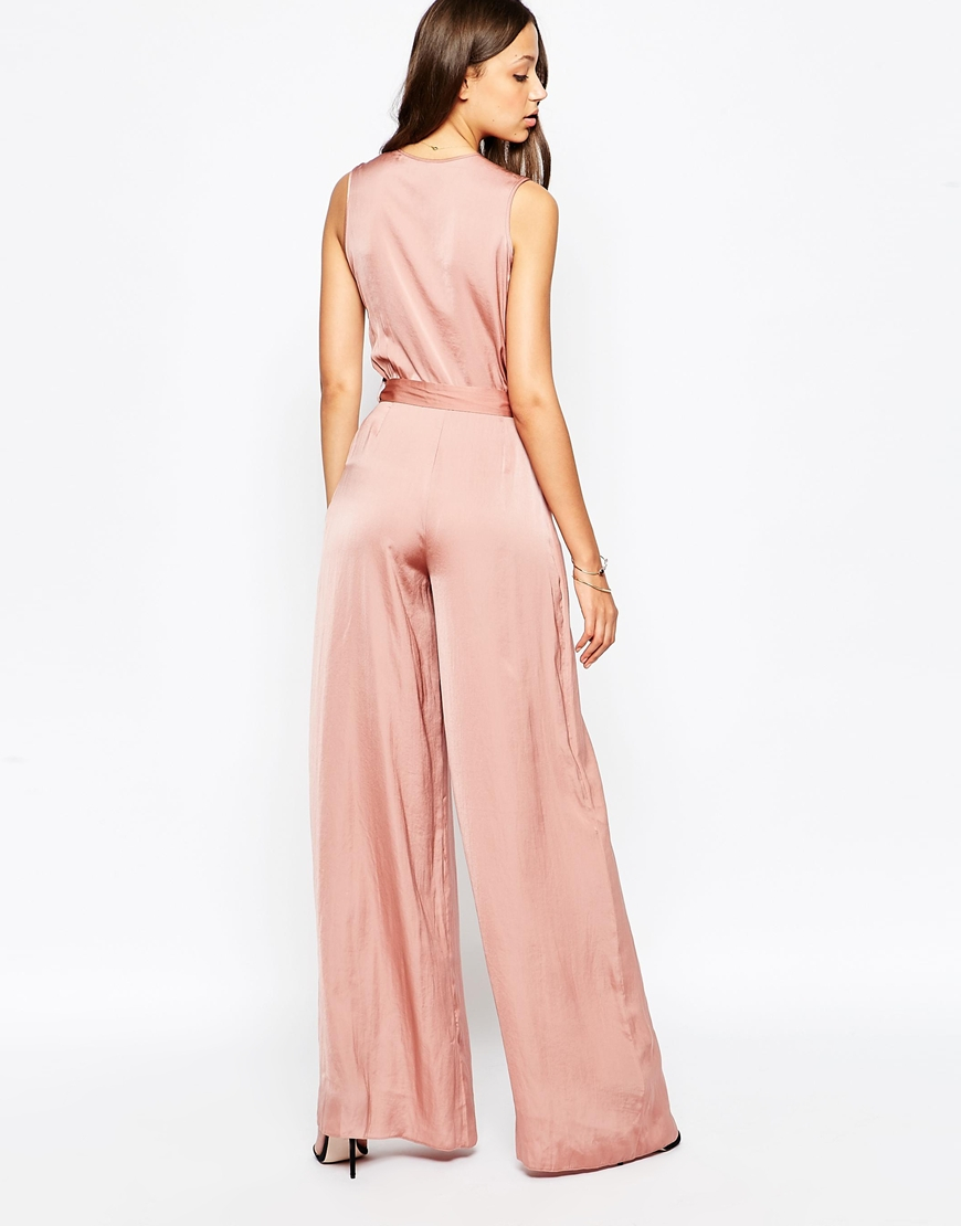 blush wide leg jumpsuit