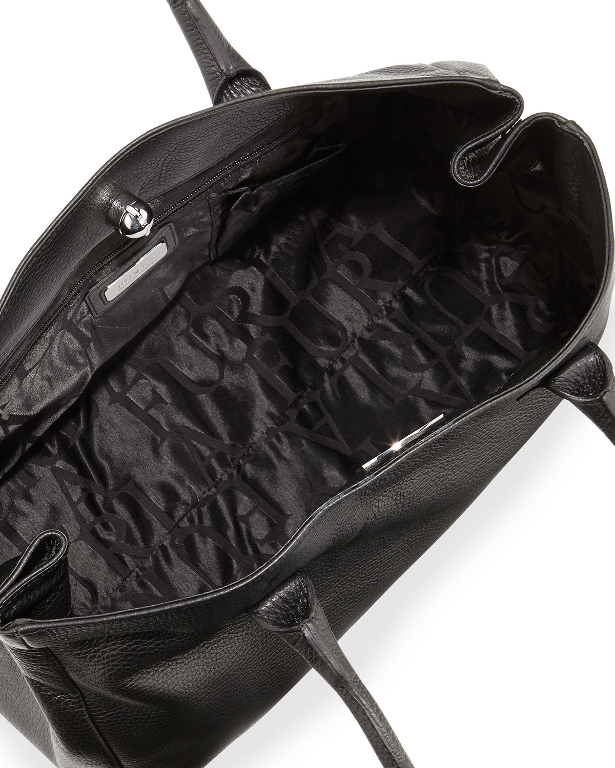 Furla Large Appa Pebbled TurnLock Tote Bag in Onyx (Black) Lyst