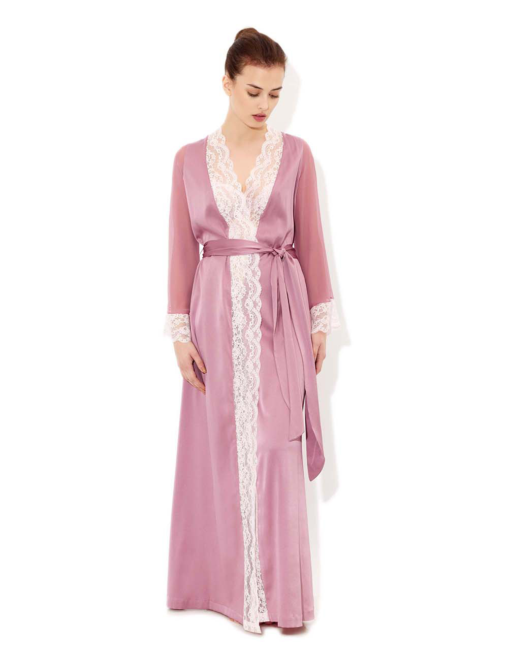 pink slik robe pink slik robe