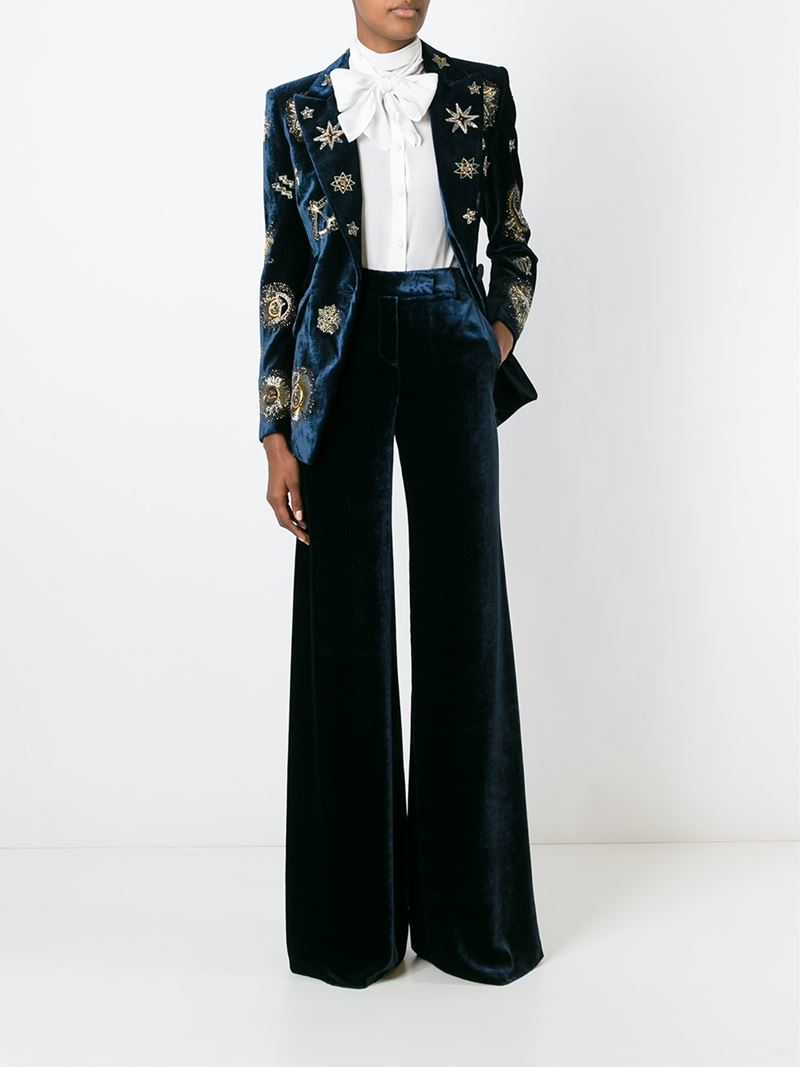 Emilio Pucci Velvet Wide Leg Trousers 
