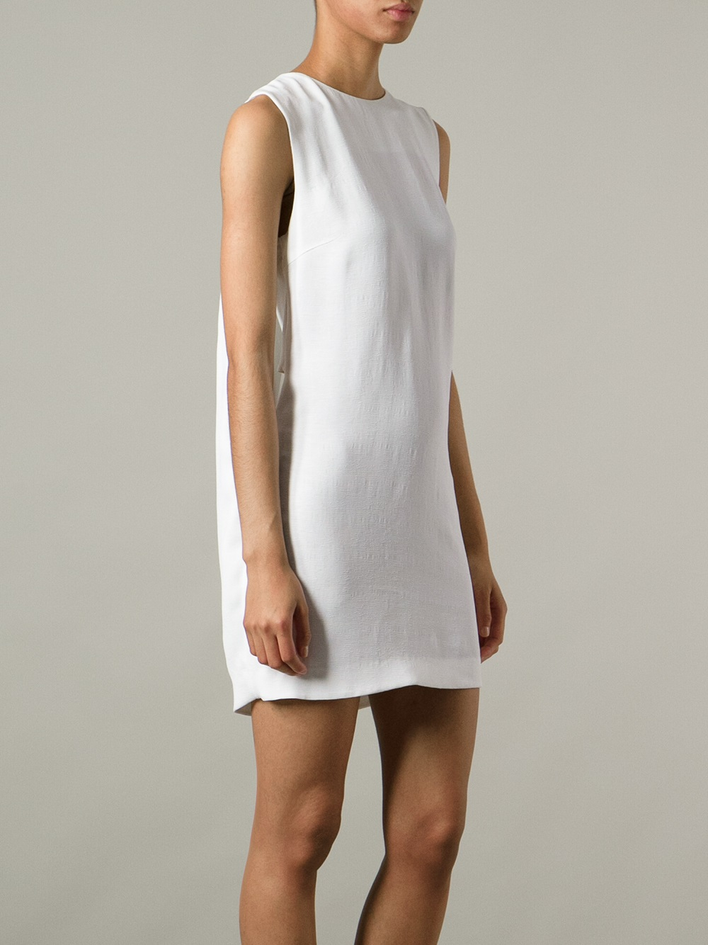 KENZO Sleeveless Shift Dress in White ...