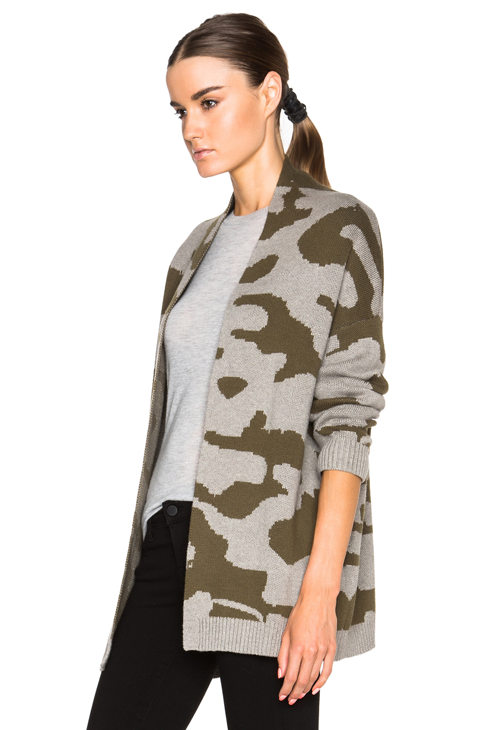 camouflage cardigan