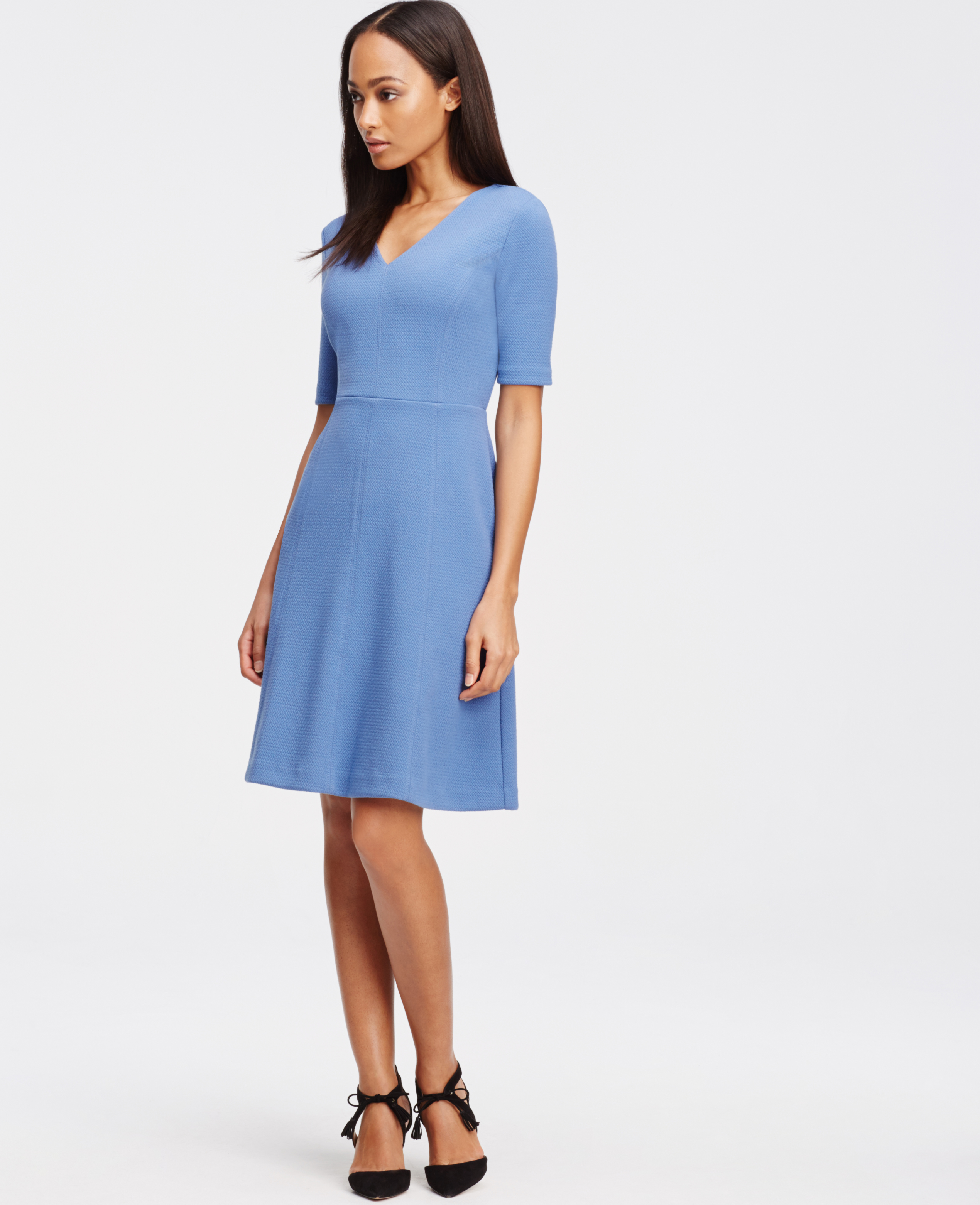 ann taylor blue dress