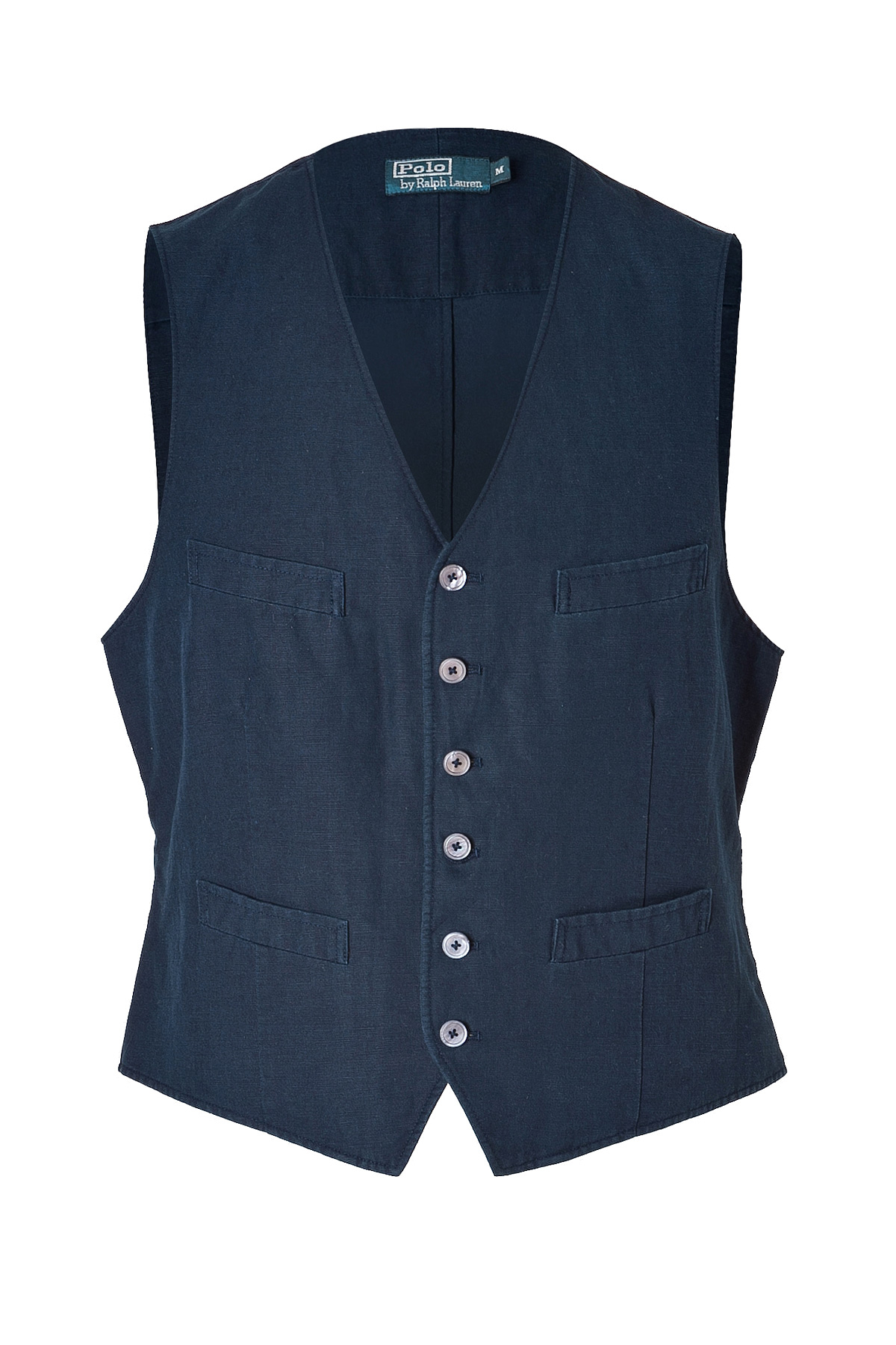 Polo Ralph Lauren Linen/Cotton Vest In Navy in Blue for Men - Lyst