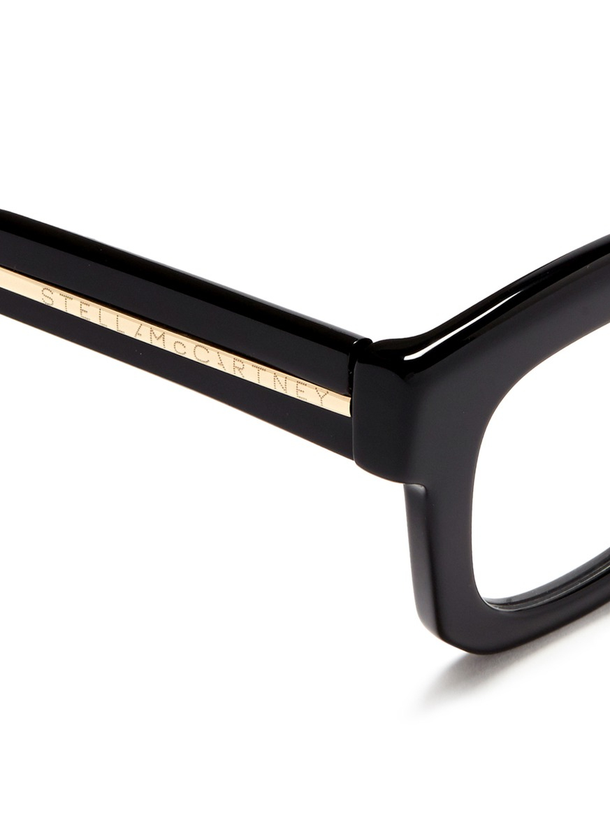 Stella McCartney Chunky Frame Optical Glasses in Black | Lyst
