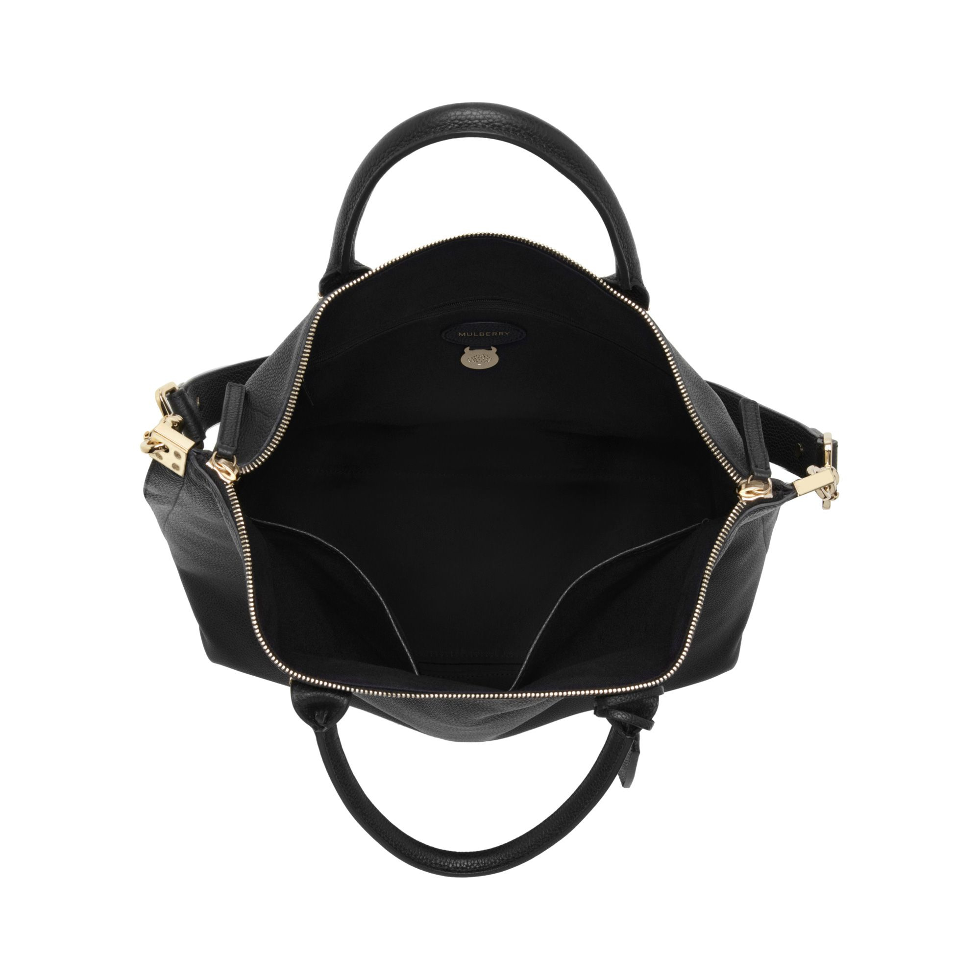 Mulberry Alice Zipped Leather Tote in Black - Lyst
