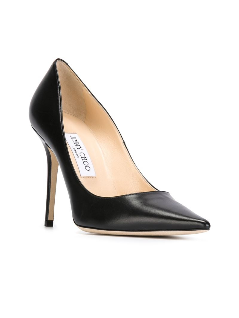 Lyst Jimmy Choo Abel Leather Pumps in Black