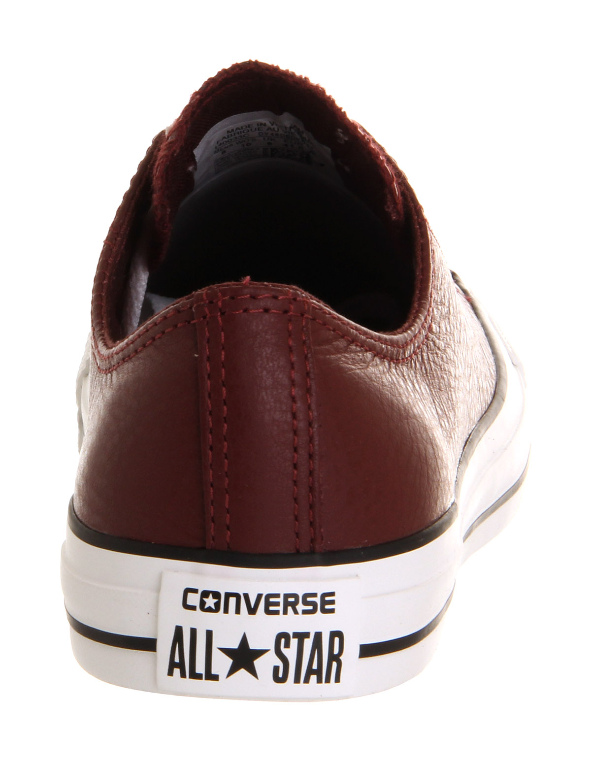red leather converse low top