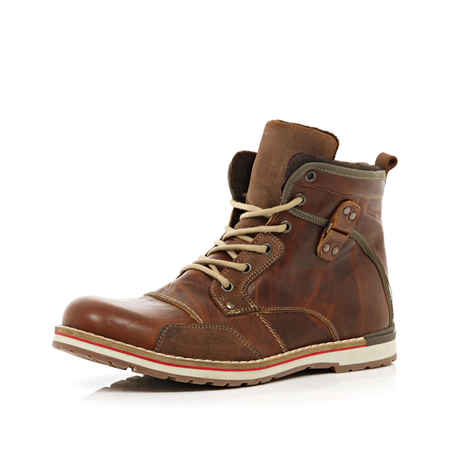 distressed brown boots mens