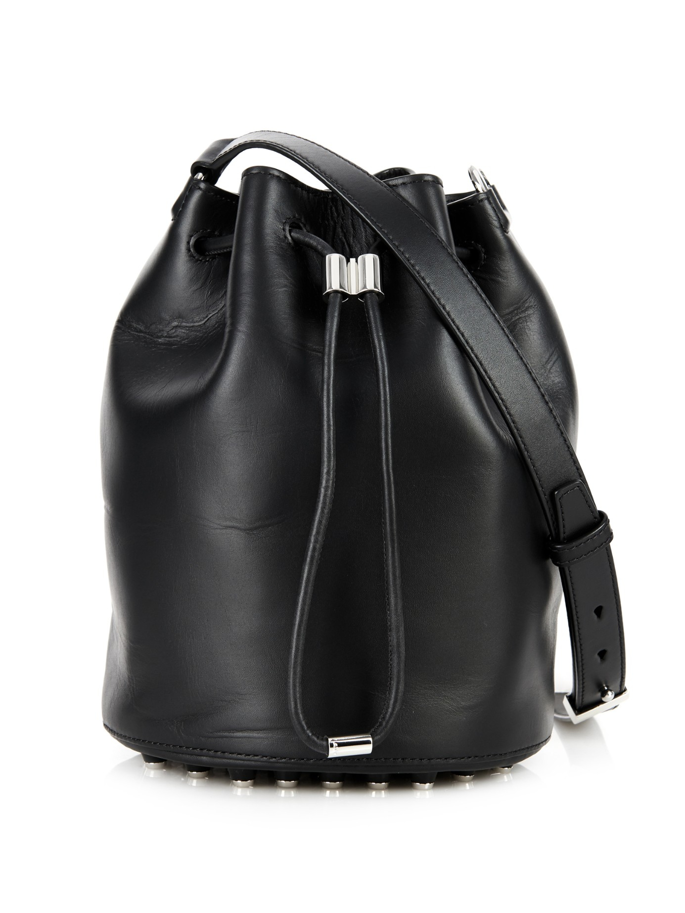 Alexander Wang Alpha Leather Bucket Bag in Black | Lyst