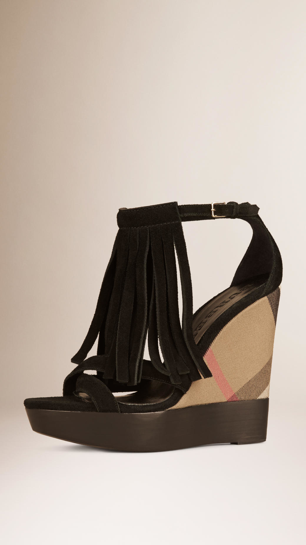 burberry suede wedge ankle boots
