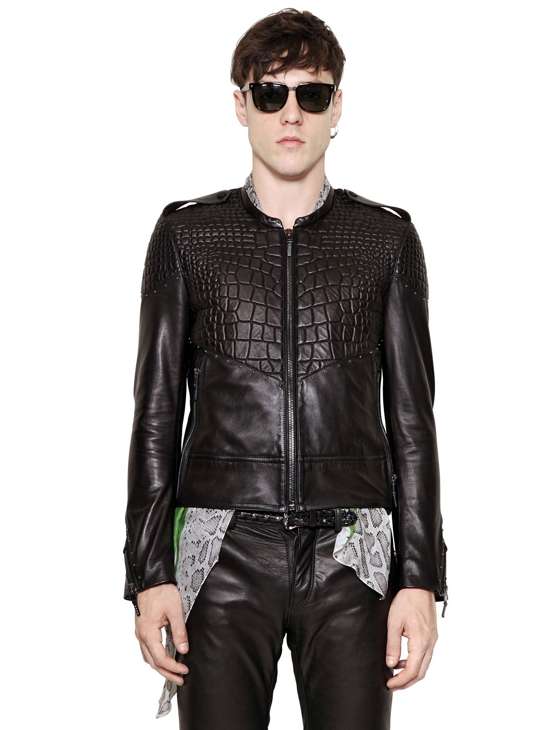 cavalli leather jacket