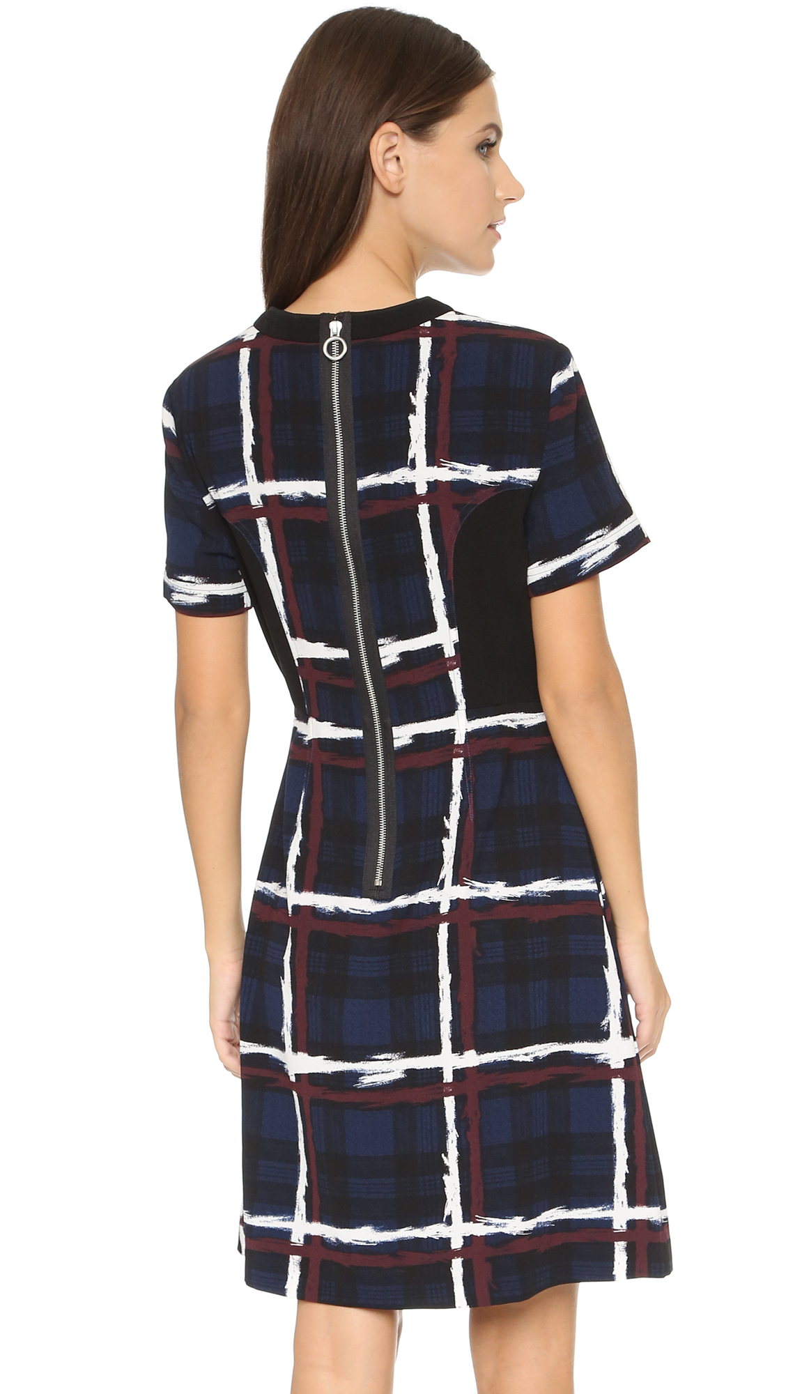 Marc by marc jacobs Chalky Tartan Crepe Dress - Gettysburg Blue ... Marc by marc jacobs Chalky Tartan Crepe Dress - Gettysburg Blue ...