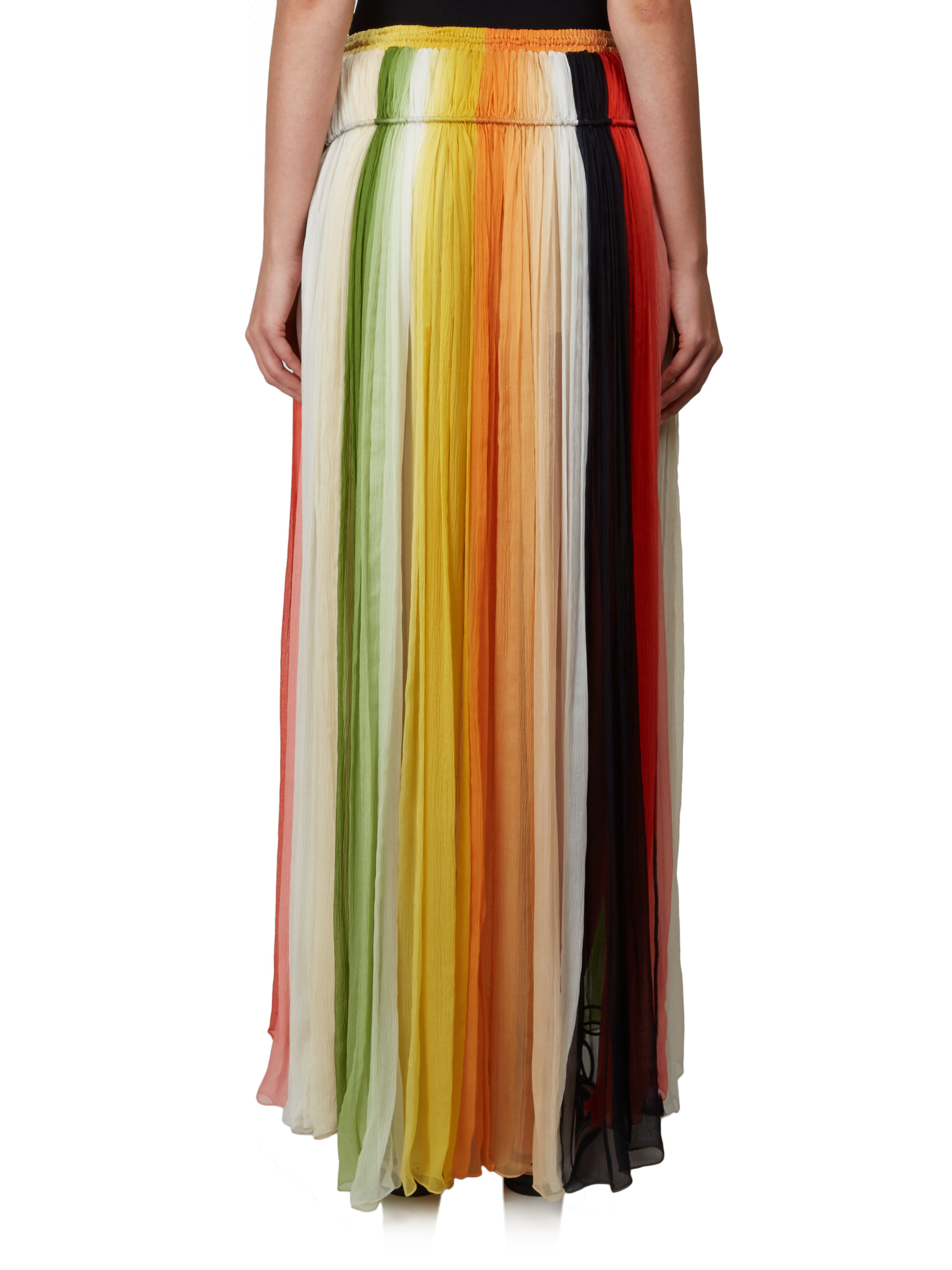 multicolor maxi skirt