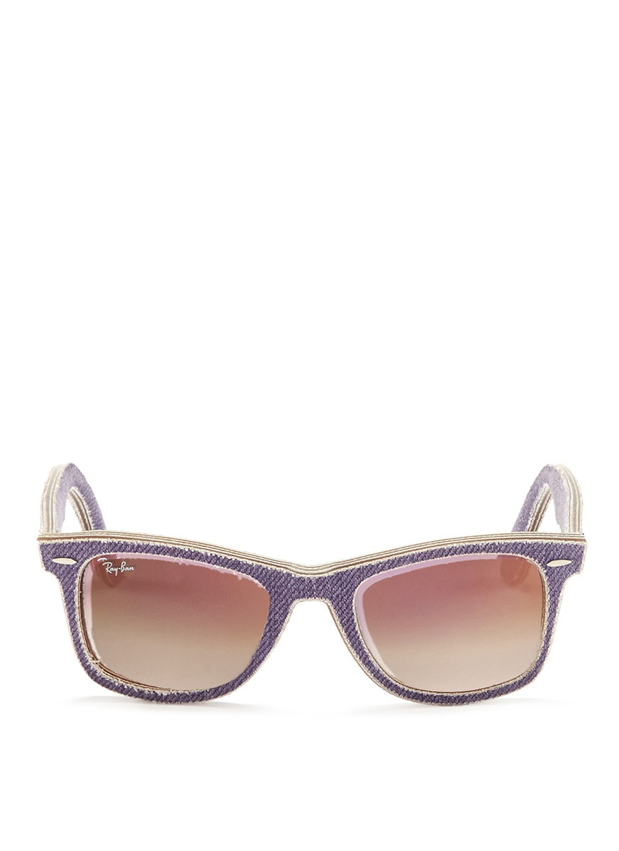 Ray-Ban 'original Wayfarer Denim' Sunglasses in Purple | Lyst
