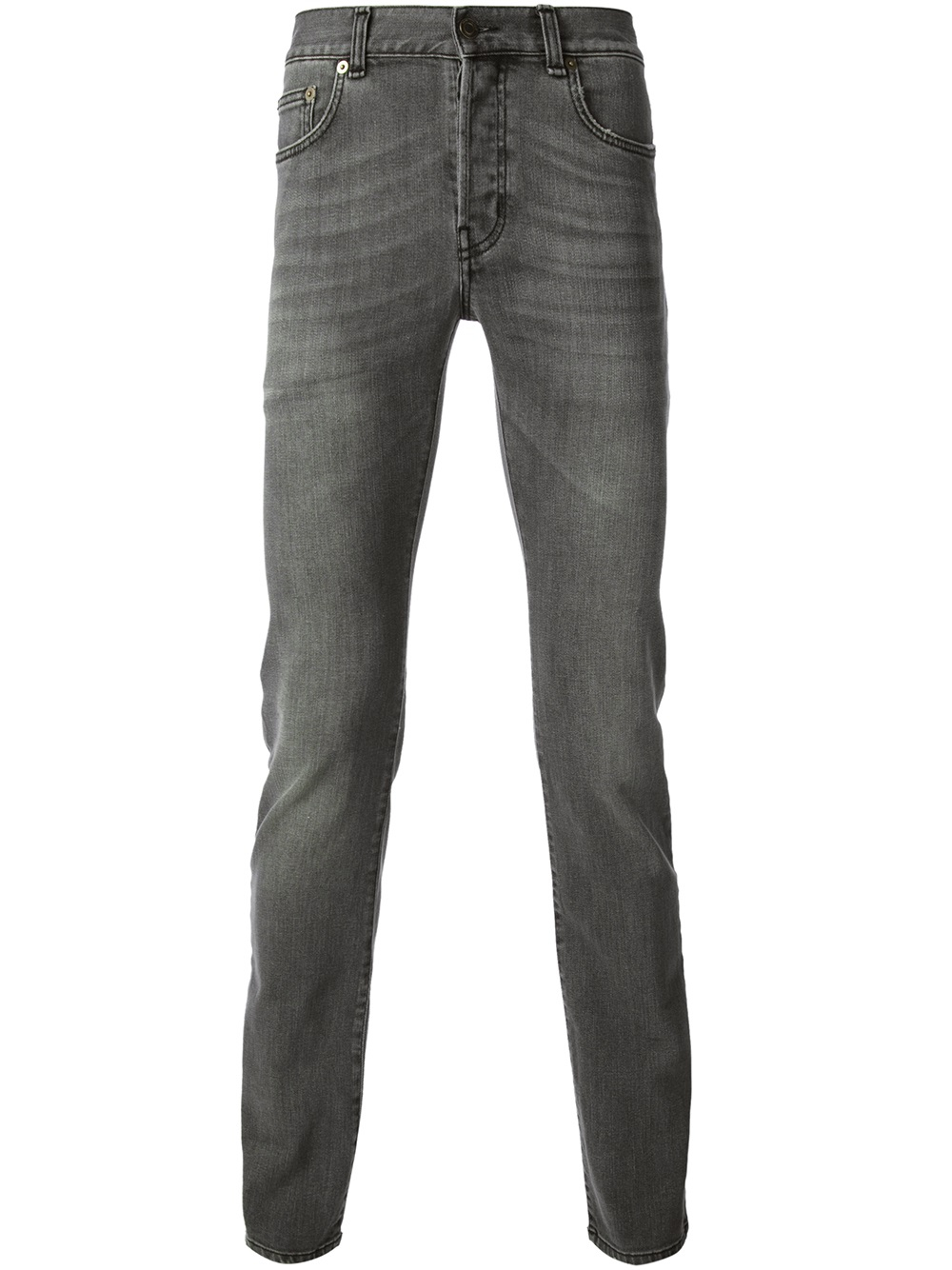 Saint Laurent Stone Washed Jeans in Grey (Gray) for Men - Lyst