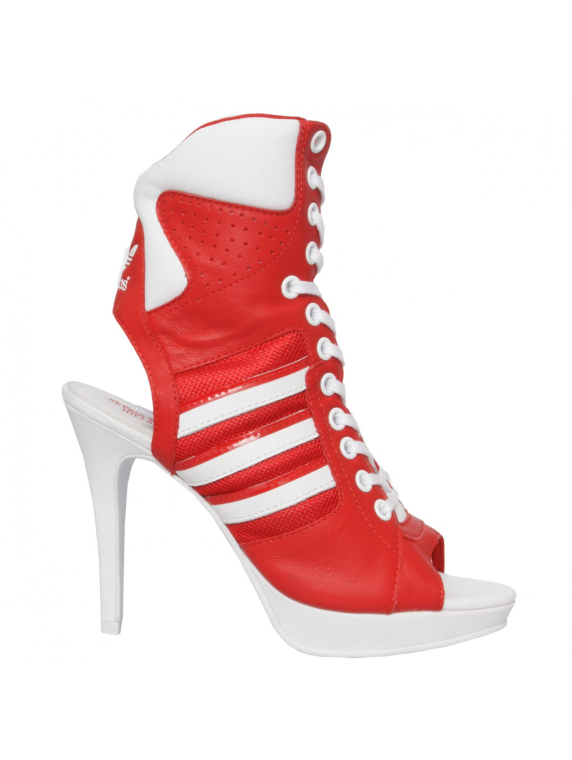 Squire coverage forgetful Jeremy Scott for adidas Lace Up High Heels Red | Lyst UK