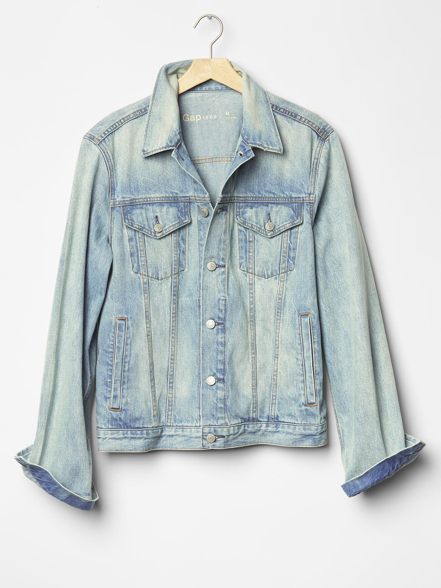 Gap 1969 Heritage Denim Jacket (Smoke Light Wash) in Gray for Men