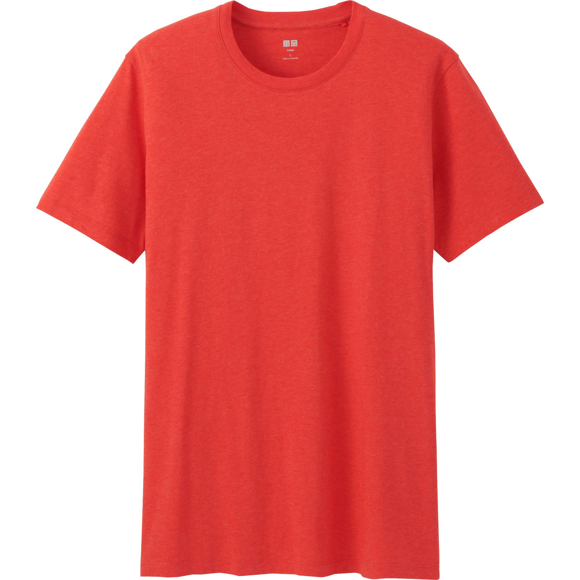 Uniqlo Men Supima Cotton Crew Neck Short Sleeve T-shirt in Red | Lyst